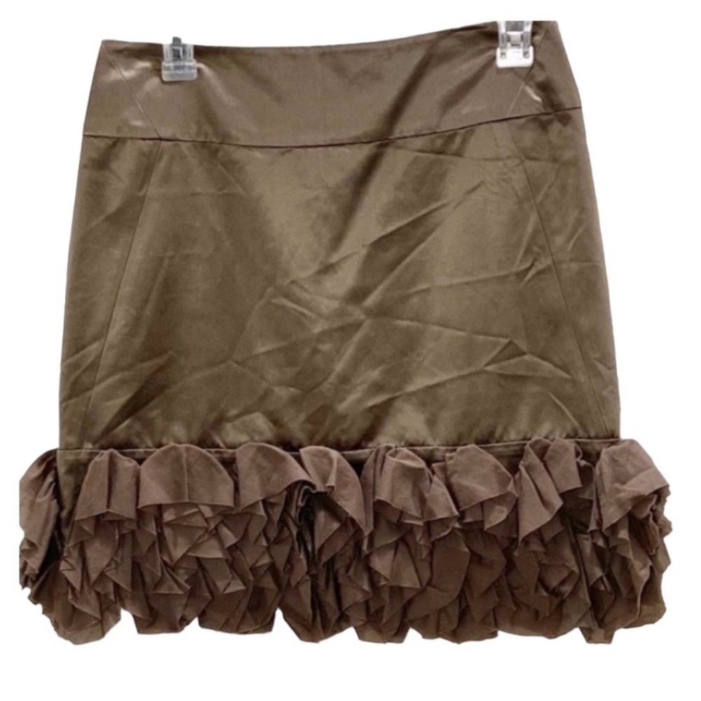 Reiss  ruffled satin skirt